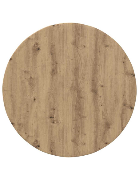 Piano del tavolo rovere artigianale Ø 80 x 1,5 cm