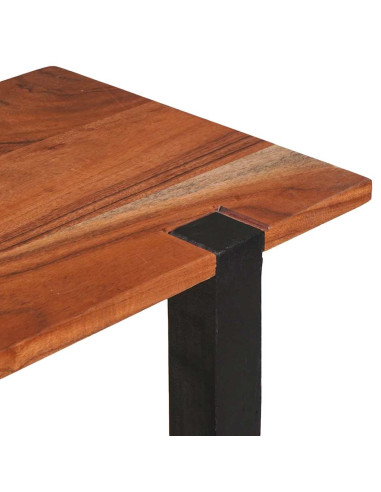 Tavolo consolle con lo scaffale Marrone 110 x 30 x 75 cm