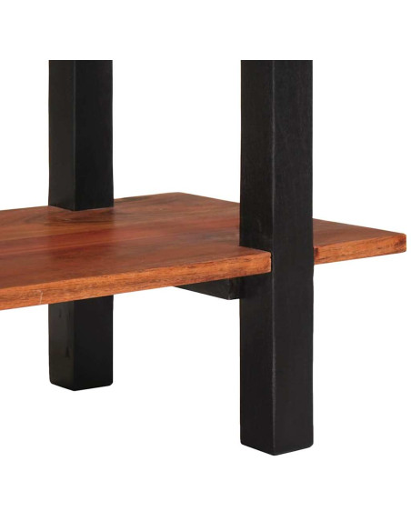 Tavolo consolle con lo scaffale Marrone 110 x 30 x 75 cm