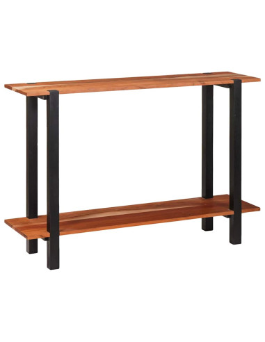 Tavolo consolle con lo scaffale Marrone 110 x 30 x 75 cm