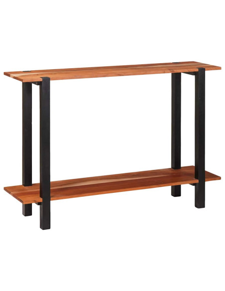 Tavolo consolle con lo scaffale Marrone 110 x 30 x 75 cm