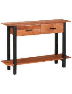 Tavolo consolle con cassetto Marrone 110 x 30 x 75 cm 2