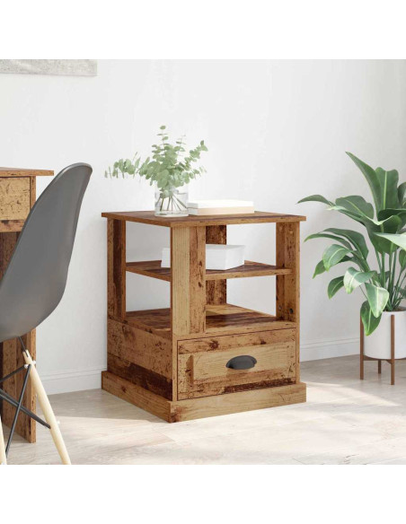 Armadio da Notte con cassetto Legno vecchio 50 x 50 x 60 cm