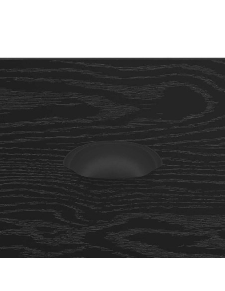 Armadio da Notte Rovere nero 50 x 50 x 60 cm Legno multistrato