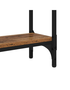 Tavolo consolle con lo scaffale Legno vecchio 75 x 22.5 x 75 cm 2