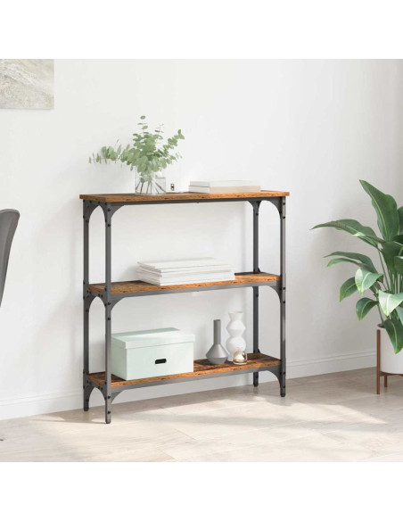 Tavolo consolle con lo scaffale Legno vecchio 75 x 22.5 x 75 cm