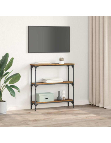 Tavolo consolle con lo scaffale Legno vecchio 75 x 22.5 x 75 cm