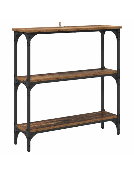 Tavolo consolle con lo scaffale Legno vecchio 75 x 22.5 x 75 cm