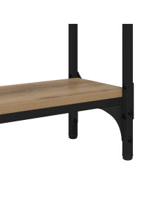 Tavolo consolle rovere artigianale 75 x 22.5 x 75 cm 2