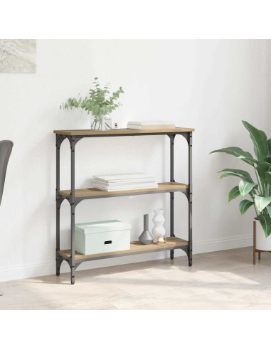 Tavolo consolle rovere artigianale 75 x 22.5 x 75 cm