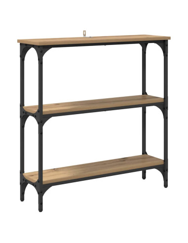 Tavolo consolle rovere artigianale 75 x 22.5 x 75 cm