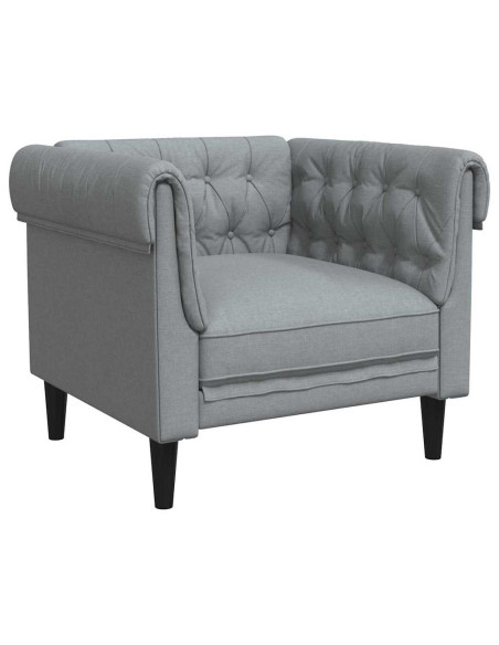 Set di divani 3 pcs Grigio chiaro Tessuto