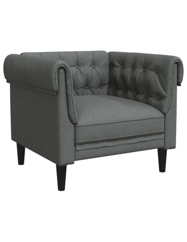 Set di divani 3 pcs Grigio scuro Tessuto