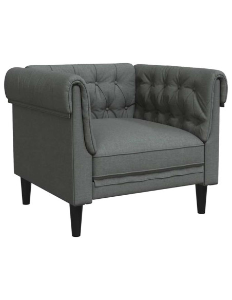 Set di divani 3 pcs Grigio scuro Tessuto