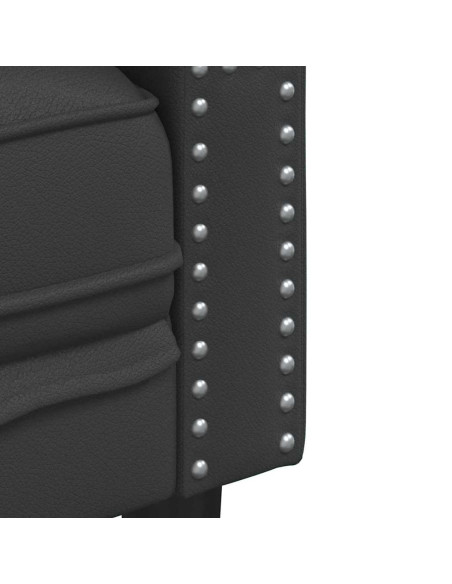 Set di divani 3 pcs Nero 194 x 74.5 x 70.5 cm Pelle sintetica