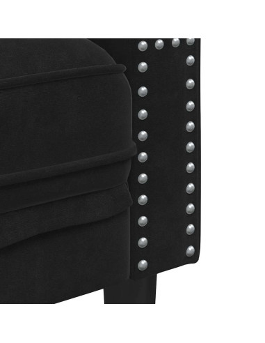 Set di divani 3 pcs Nero Velluto