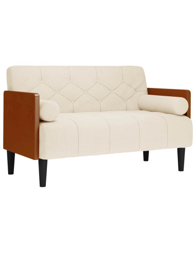 Divano Divanetto con Cuscini Bolster 110 cm Lino