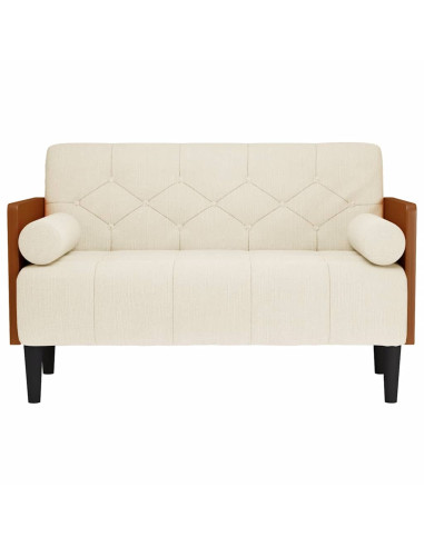 Divano Divanetto con Cuscini Bolster 110 cm Lino