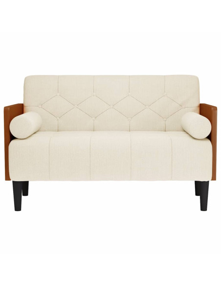 Divano Divanetto con Cuscini Bolster 110 cm Lino