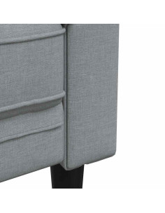 Divano Chesterfield Altro Grigio chiaro 182.5 x 74.5 x 74.5 cm 2