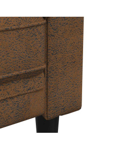 Divano Chesterfield con cuscino Marrone 201.5 x 74.5 x 74.5 cm 2