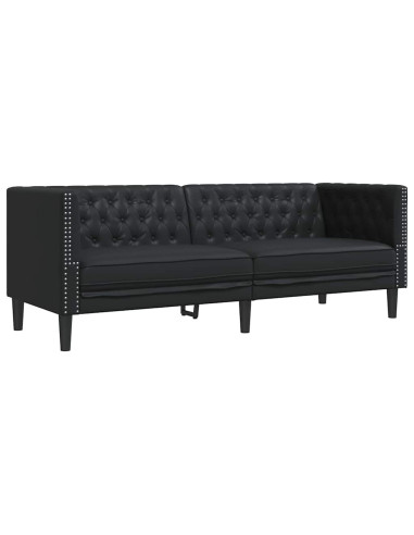 Divano Nero 194 x 74,5 x 70,5 cm PVC
