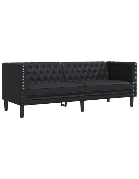 Divano Nero 194 x 74,5 x 70,5 cm PVC