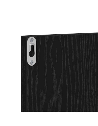 Set mobili da ingresso 3 pcs Rovere nero 80 x 31 x 40 cm