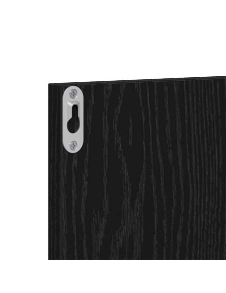 Set mobili da ingresso 3 pcs Rovere nero 80 x 31 x 40 cm