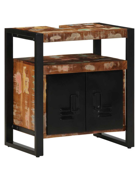 Set di mobili per il bagno 2 pcs legno massello di riciclo