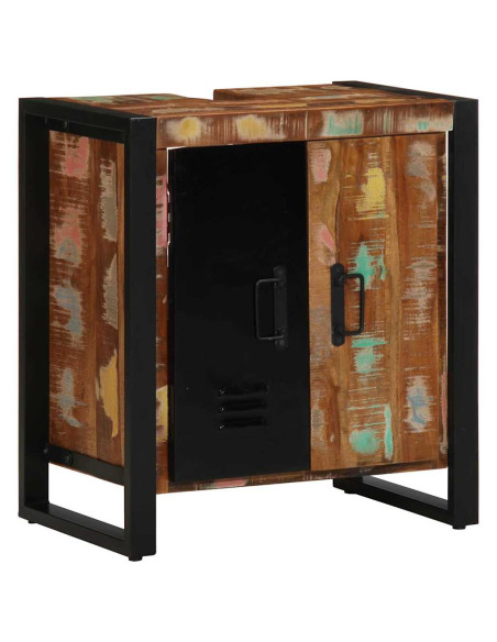 Set di mobili per il bagno con porta legno massello di riciclo