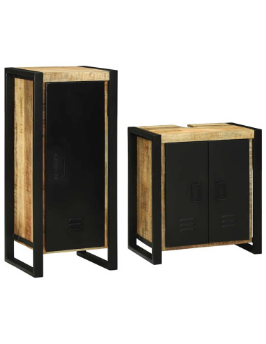 Set di mobili per il bagno 2 pcs Legno di mango massello