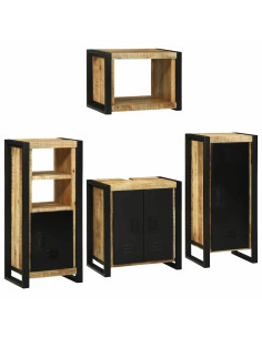 Set di mobili per il bagno 4 pcs Legno di mango massello 2