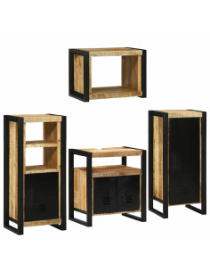 Set di mobili per il bagno 4 pcs Legno di mango massello 2