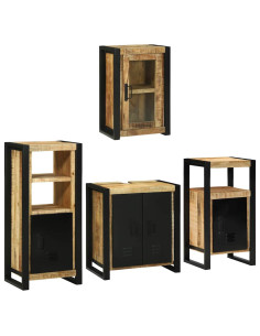 Set di mobili per il bagno 4 pcs Legno di mango massello 2