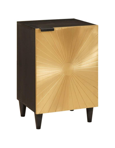 Set di mobili per il bagno 4 pcs Nero e Oro 38 x 33 x 160 cm