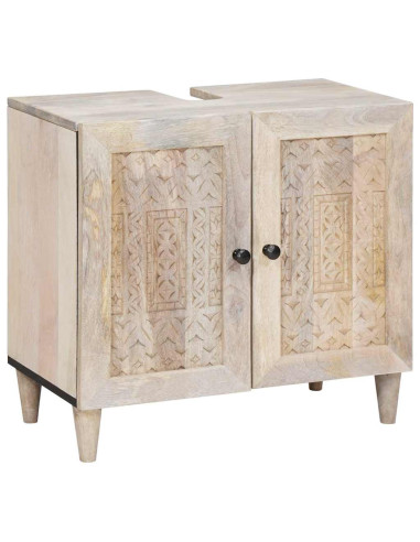 Set di mobili per il bagno 2 pcs Bianco 62 x 33 x 58 cm