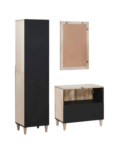 Set di mobili per il bagno 3 pcs Bianco 38 x 33 x 160 cm
