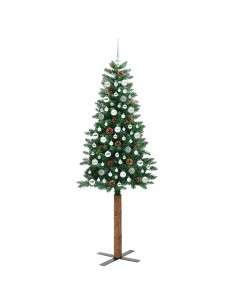 Albero di Natale snodato con 300 LED con supporto Verde 210 cm