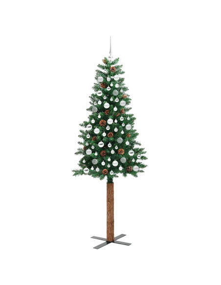 Albero di Natale snodato con 300 LED con supporto Verde 210 cm