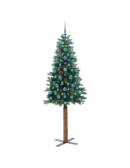 Albero di Natale snodato con 300 LED con supporto Verde 210 cm