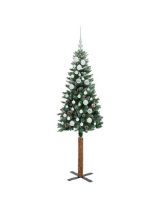 Albero di Natale snodato con 150 LED Verde e Bianco 150 cm