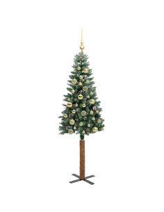Albero di Natale snodato con 150 LED Verde e Bianco 150 cm