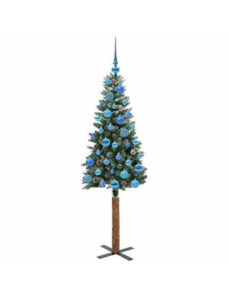 Albero di Natale snodato con 150 LED Verde e Bianco 150 cm