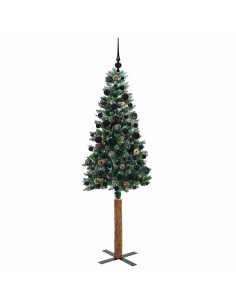 Albero di Natale snodato con 300 LED Verde e Bianco 180 cm