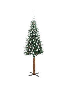 Albero di Natale snodato con 300 LED Verde e Bianco 180 cm