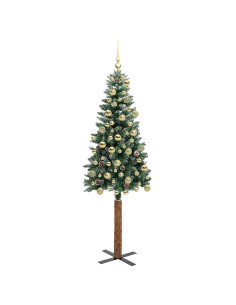 Albero di Natale snodato con 300 LED Verde e Bianco 180 cm