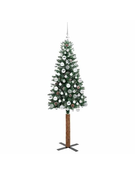Albero di Natale snodato con 300 LED Verde e Bianco 180 cm
