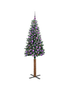 Albero di Natale snodato con 300 LED Verde e Bianco 180 cm