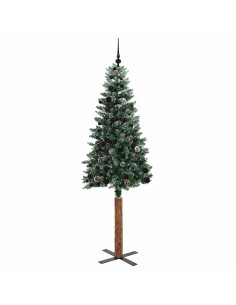 Albero di Natale snodato con 300 LED Verde e Bianco 210 cm
